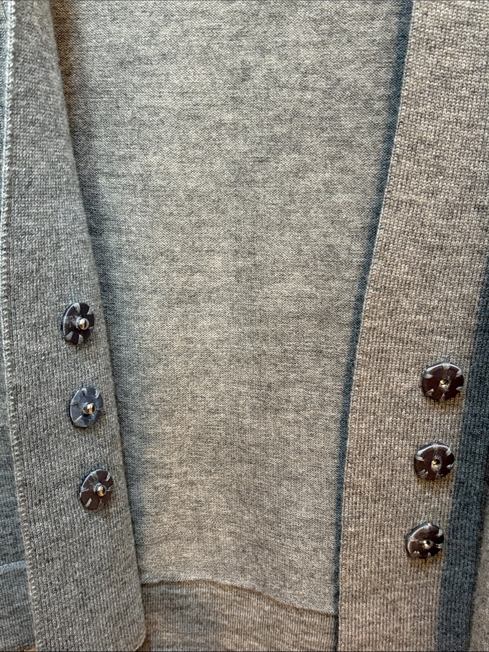 Banana Republic Heather Gray Short-Sleeve Open Front Cardigan - Picture 9 of 15
